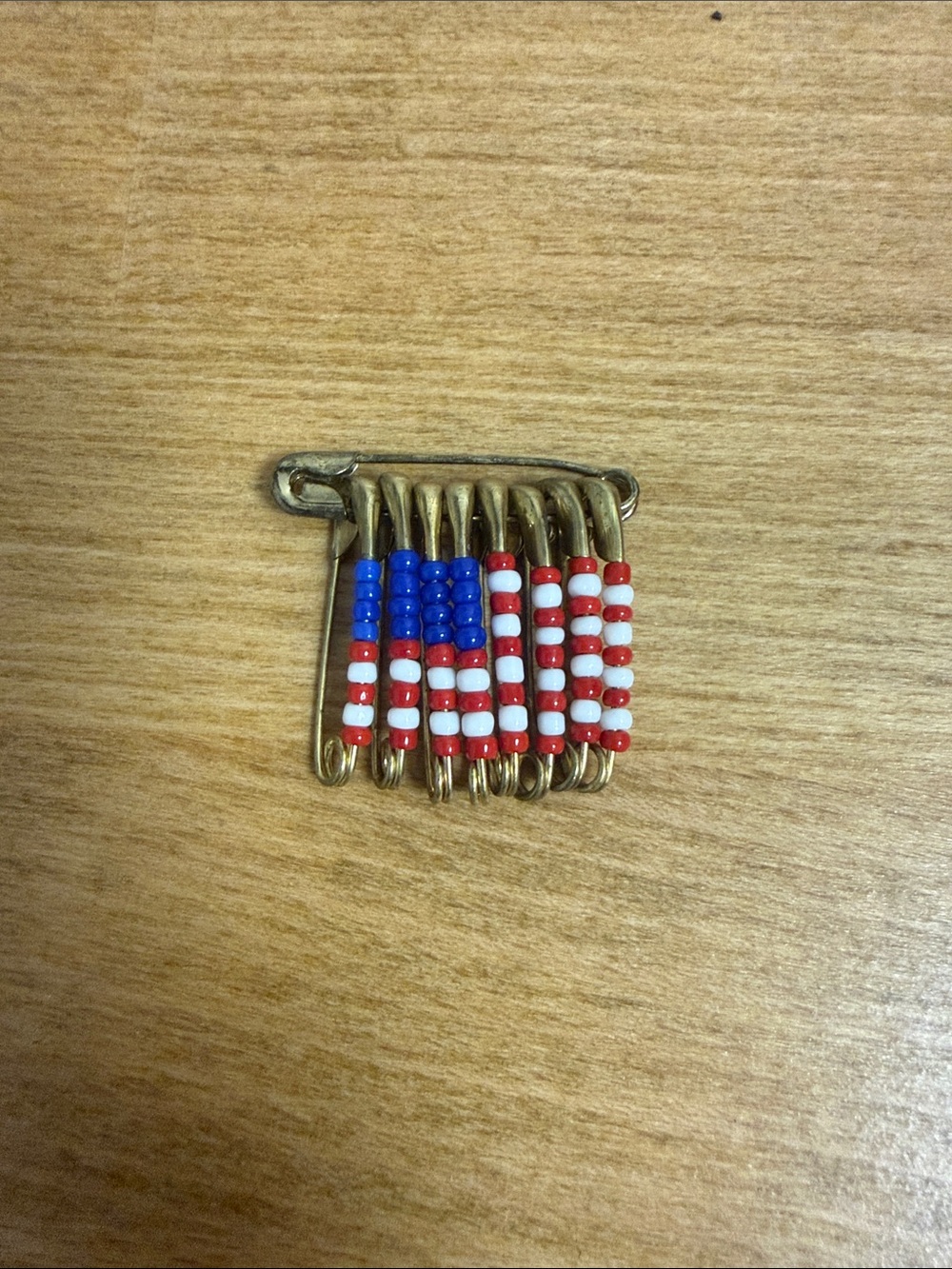 American flag safety pin lapel USA patriot